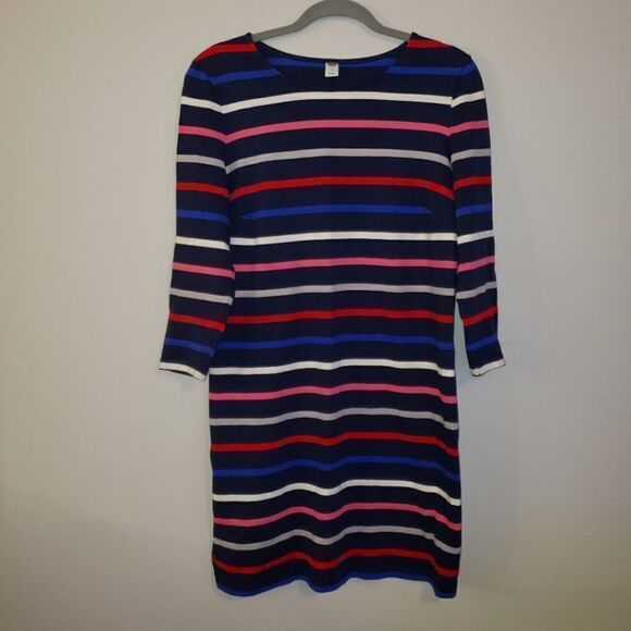 OLD NAVY STRIPED 100% COTTON MIDI DRESS SIZE MEDIUM - Picture 1 of 4